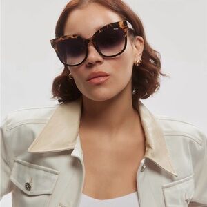 Quay Tortoiseshell Cat-Eye Sunglasses - Brown Gradient Lenses